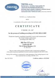 Certifikát